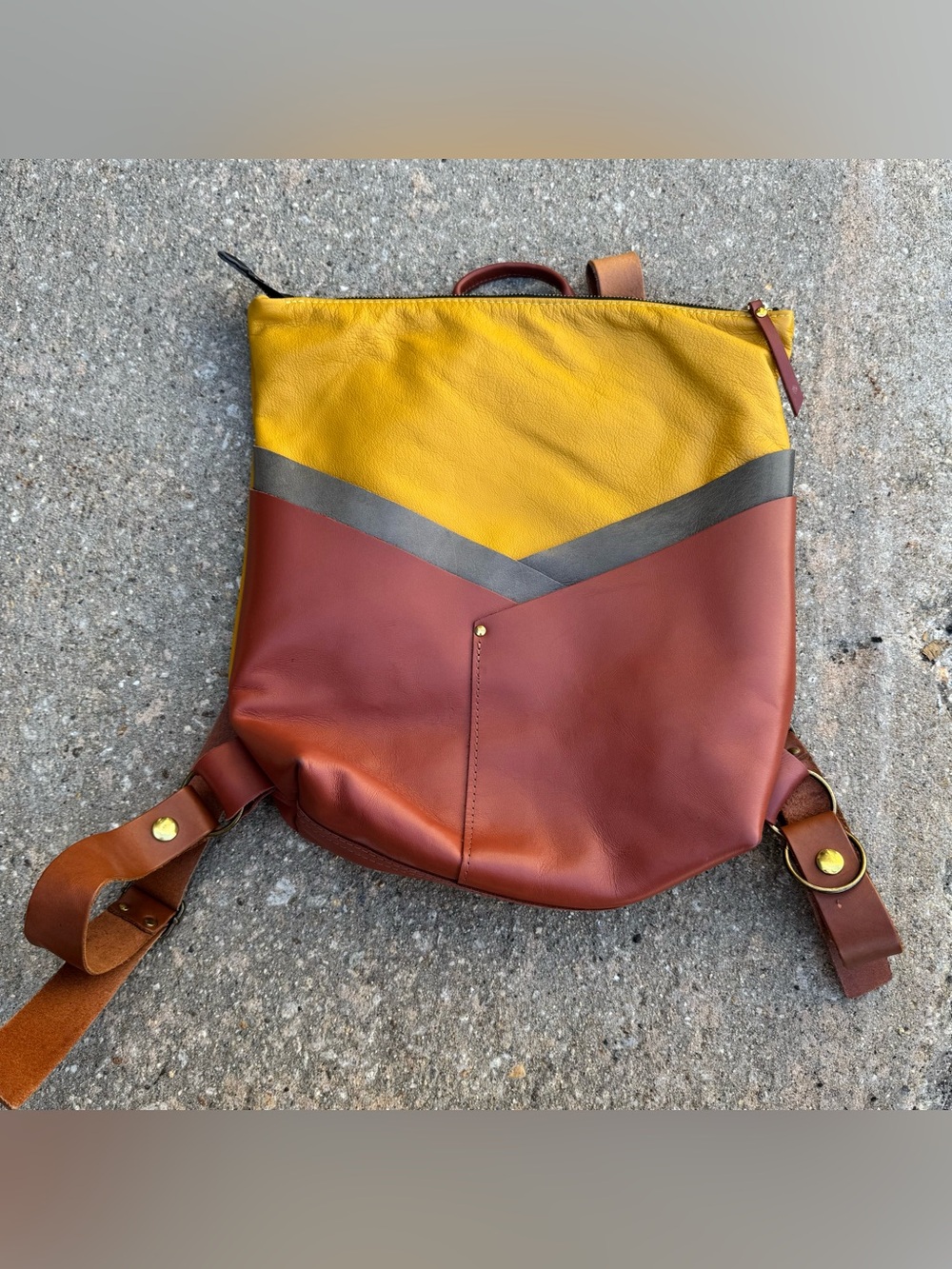 Kazak Montreal Leather Backpack Bag Upcycled Boho Patchwork Custom Design Adult
